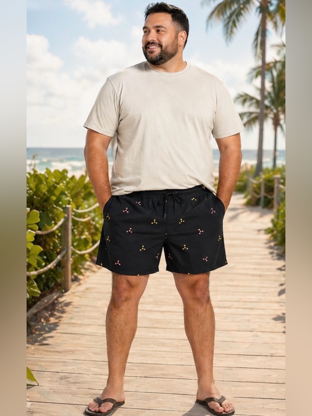 RVCA Men’s Board Shorts / Swim Trunks with Pockets – Size XXL